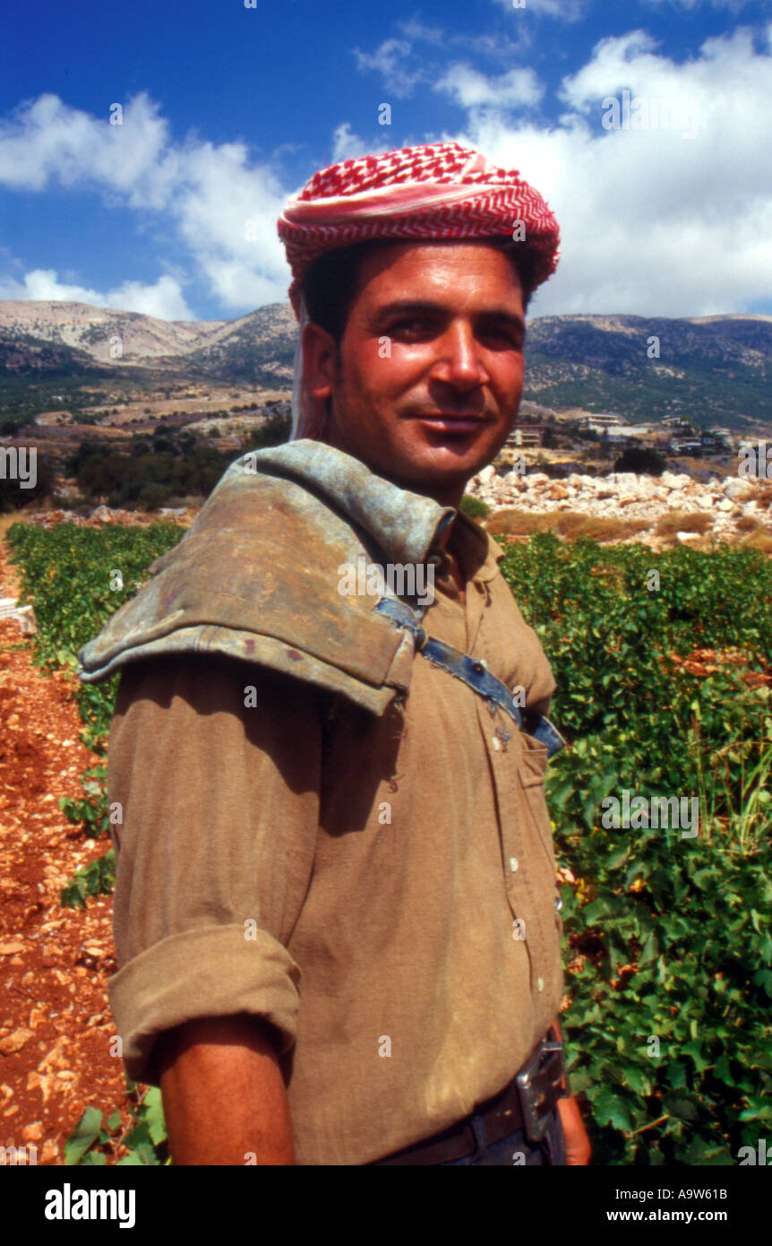kurdish worker bekaa valley lebanon Stock Photo