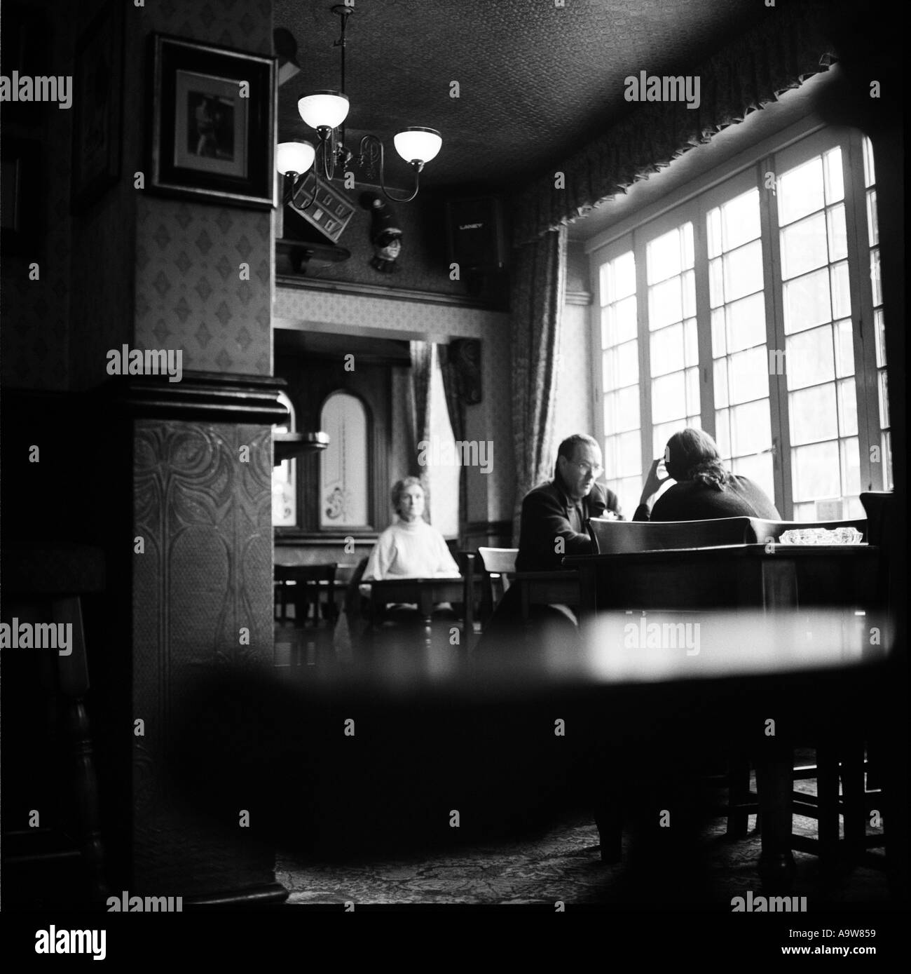 People in cafe, Norwich Stock Photo