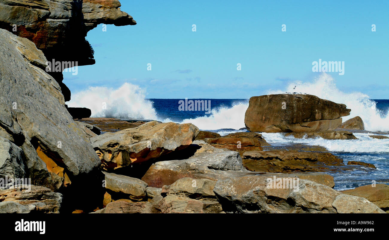 Sea water, wave on Bondi beach Stock Photo