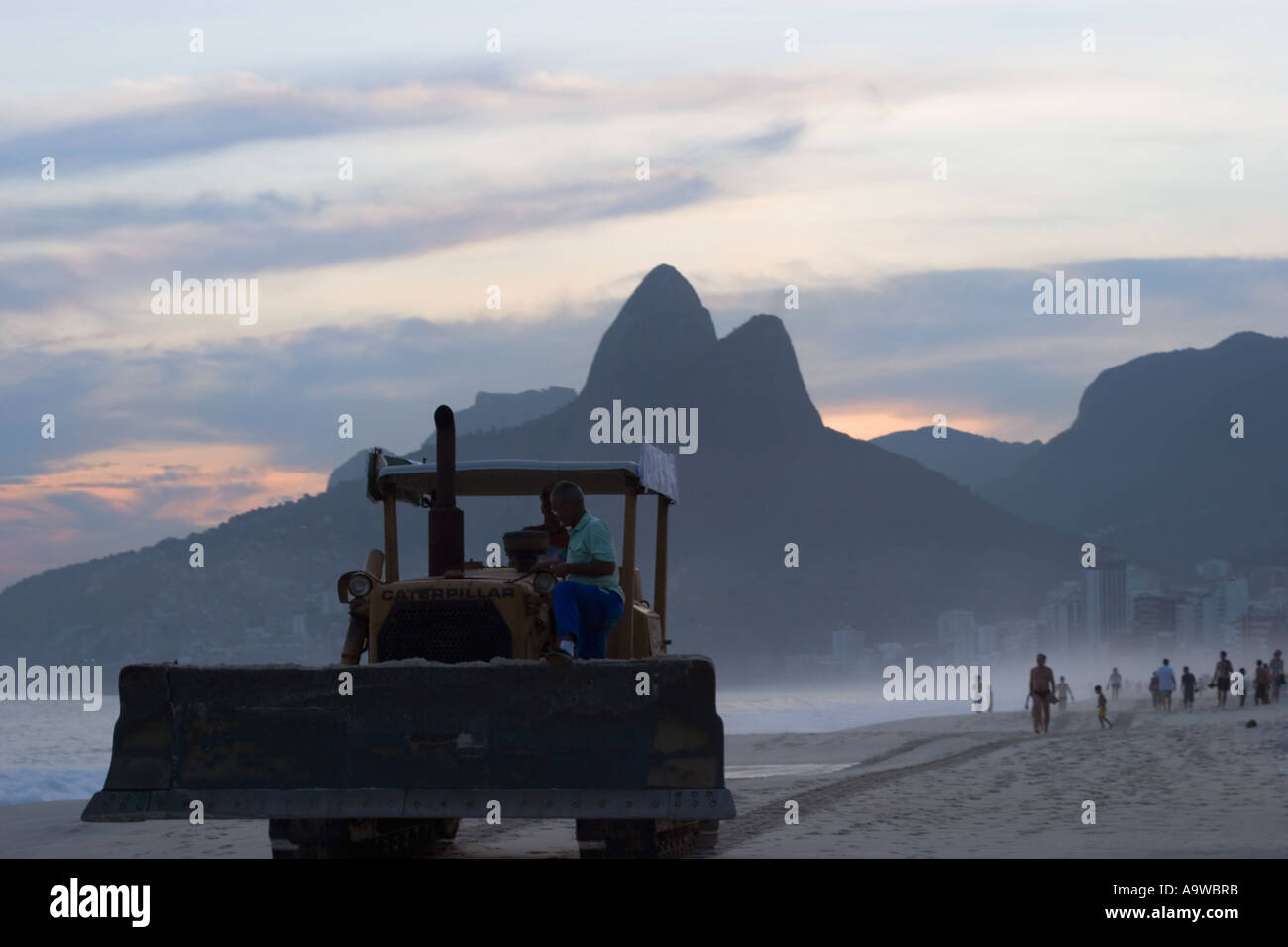 Bulldozer on Ipanema Stock Photo