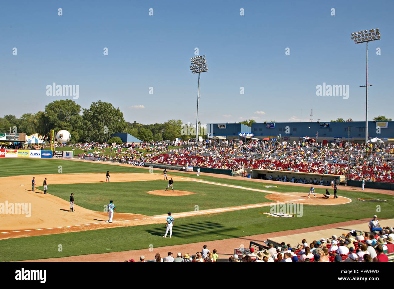 SPORTS Geneva Illinois Kane County Cougars Class A professional baseball team home game stands