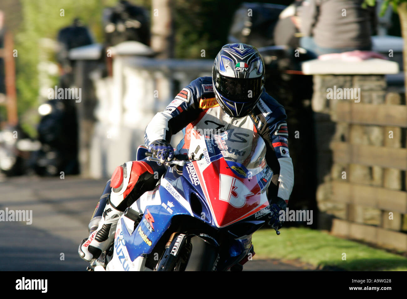 Adrian Archibald 13 on his TAS Suzuki at Cookstown 100 Road Races