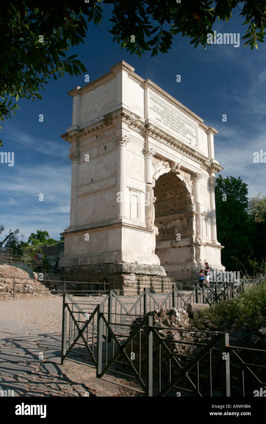 The Arch of Titus in the Roman Forum in Rome Italy Stock Photo - Alamy