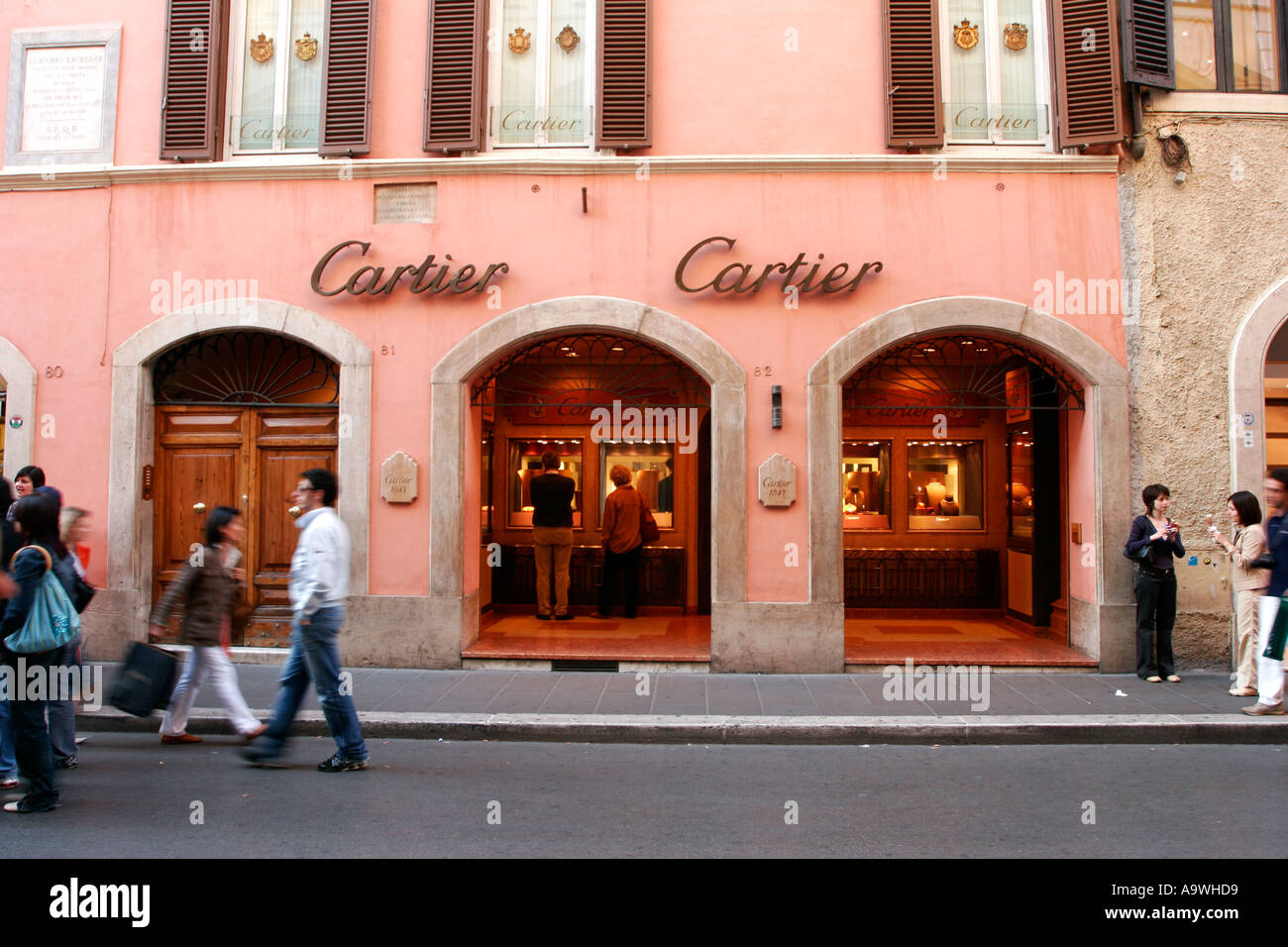 Cartier shop in Rome Italy Stock Photo 