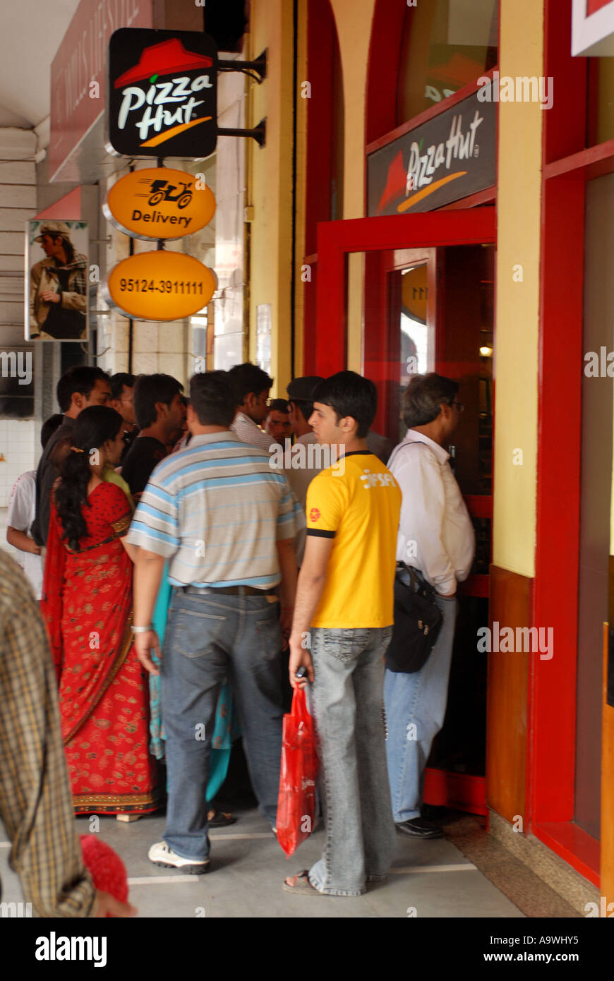 Pizza Hut in Connaught Place New Delhi India Stock Photo Alamy