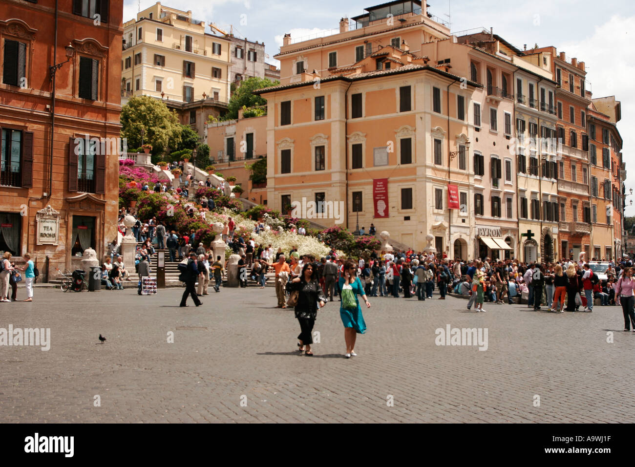 Spanish Steps and Piazza di Spagna in Rome Italy Stock Photo