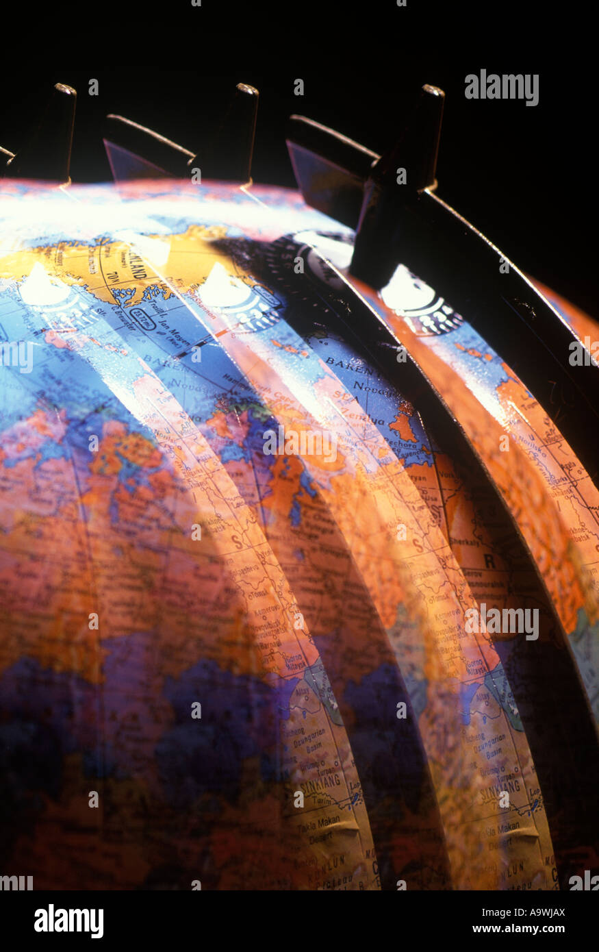 POLITICAL PLANET EARTH GLOBE Stock Photo