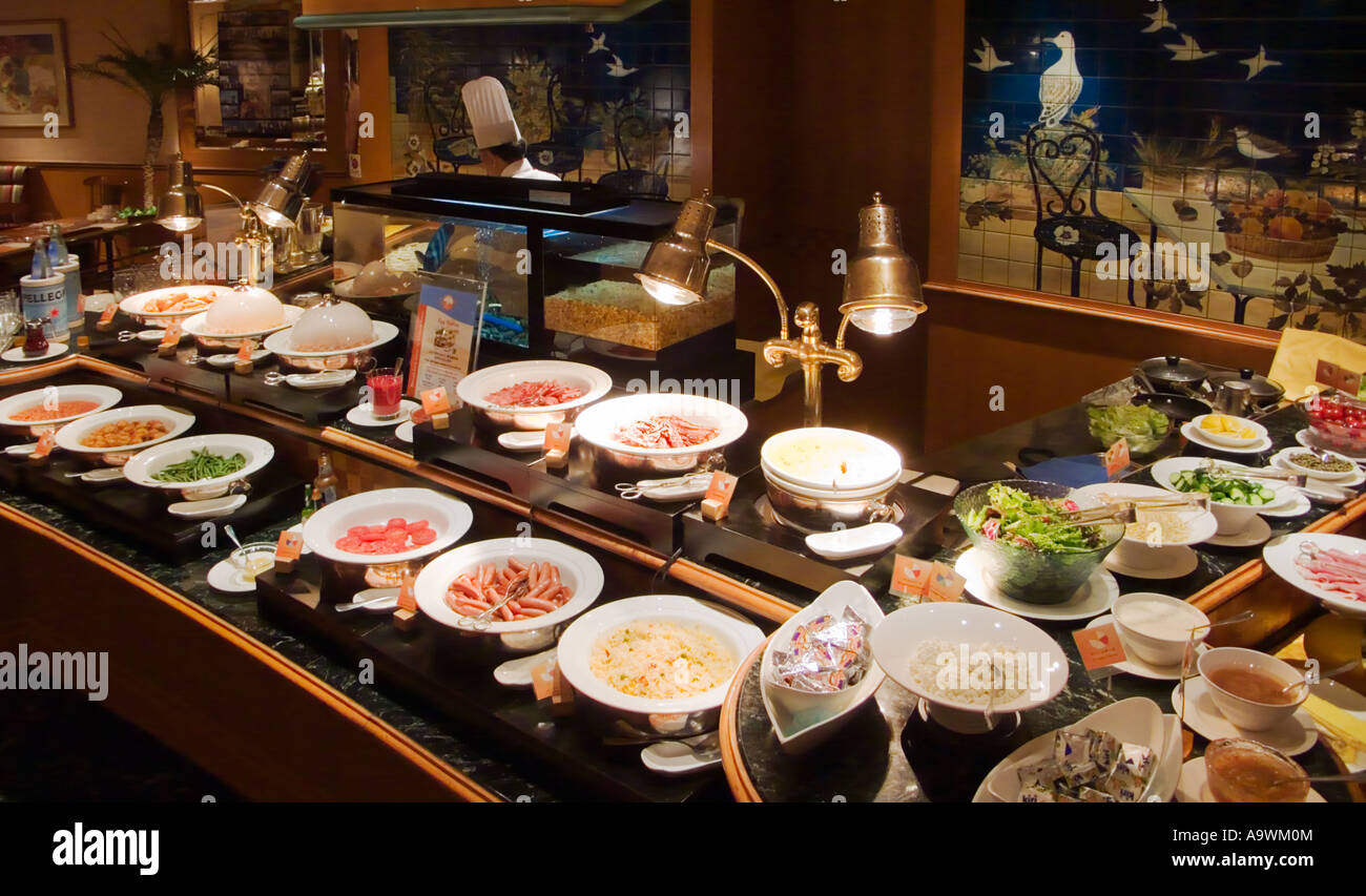 Breakfast buffet at the Hilton Tokyo hotel Stock Photo Alamy