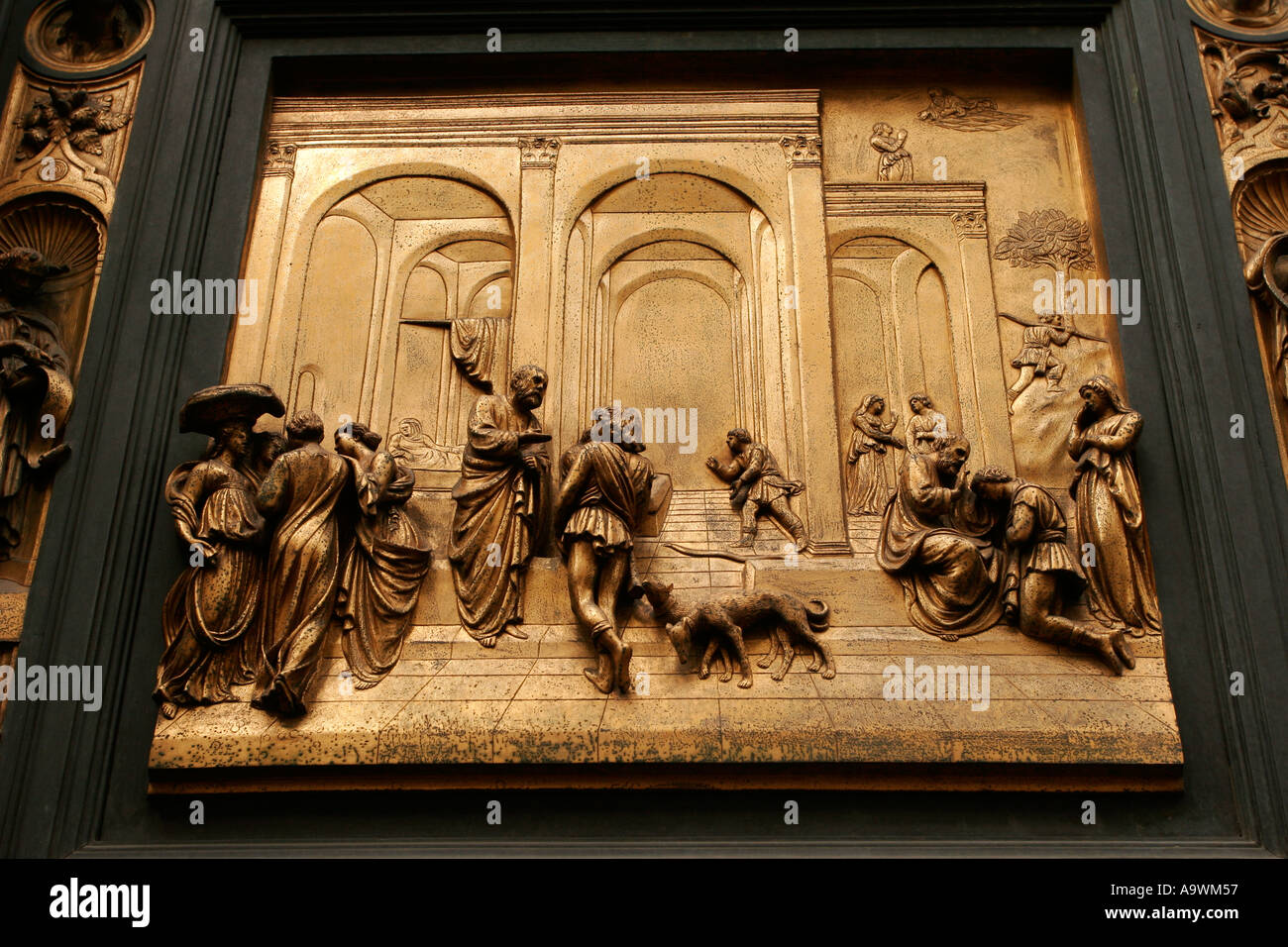 Esau And Jacob Panel On The East Door Of The Baptistry At