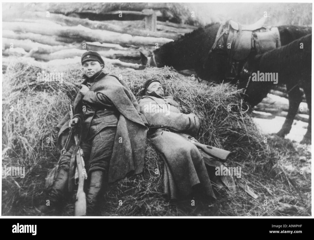 Red Army Resting 1920 Stock Photo
