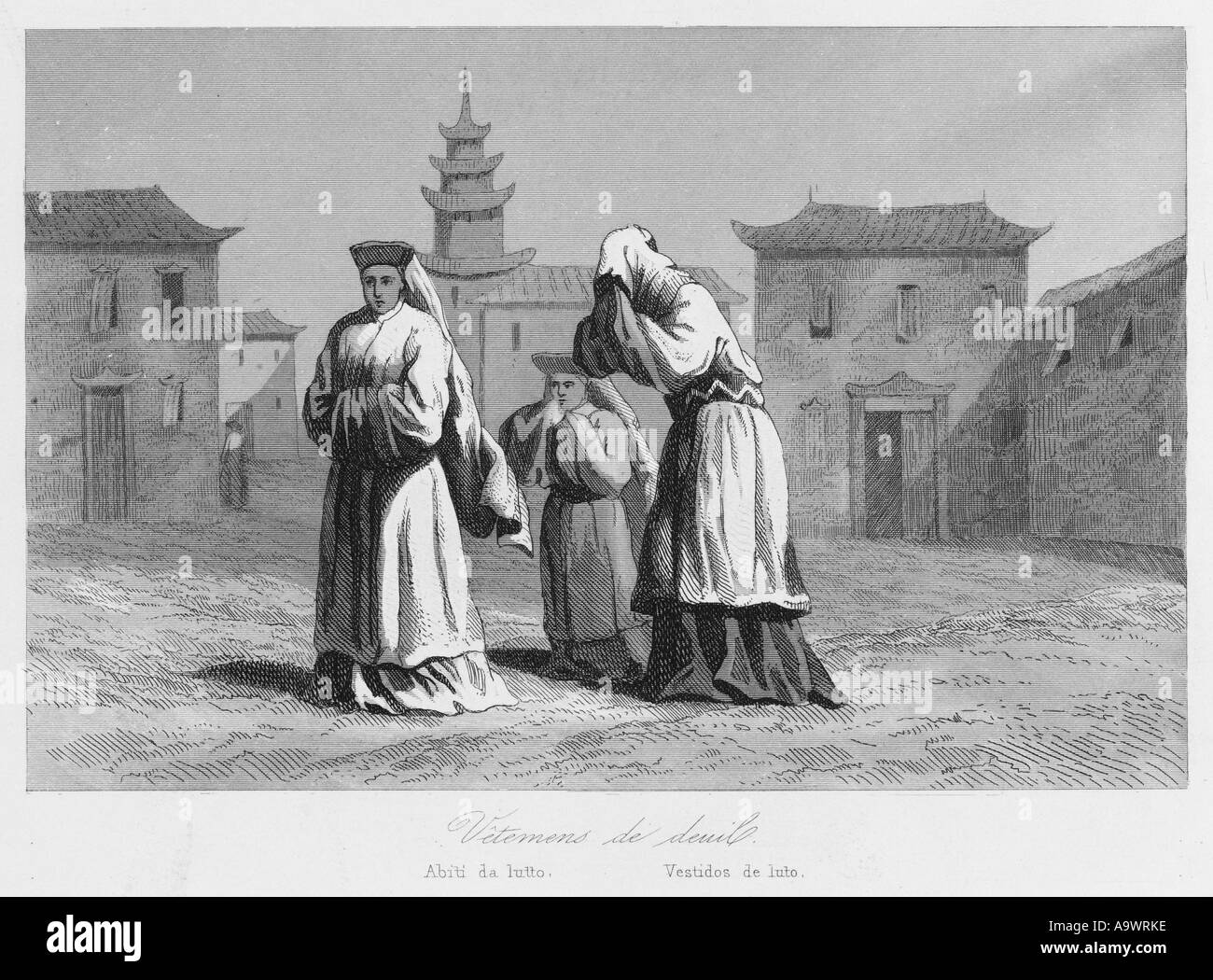 Japan Mourning Dress Stock Photo Alamy