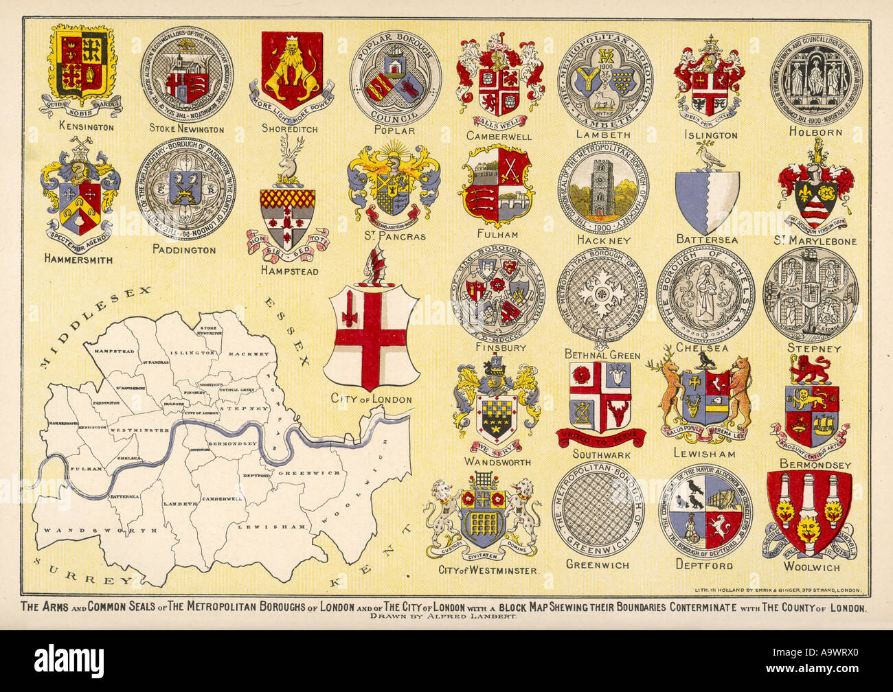 Map of london boroughs hi-res stock photography and images - Alamy