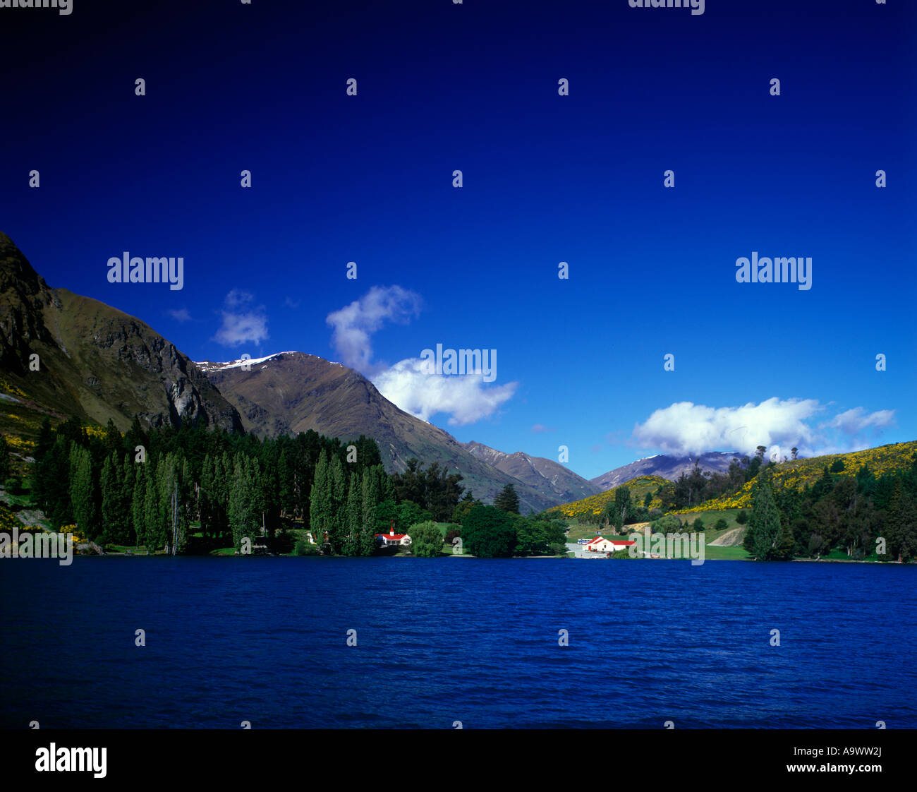 LAKE WAKATIPU QUEENSTOWN SOUTH ISLAND NEW ZEALAND Stock Photo - Alamy