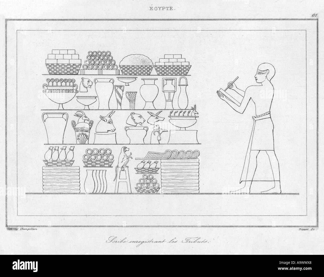Ancient Egyptian Scribe Stock Photo - Alamy