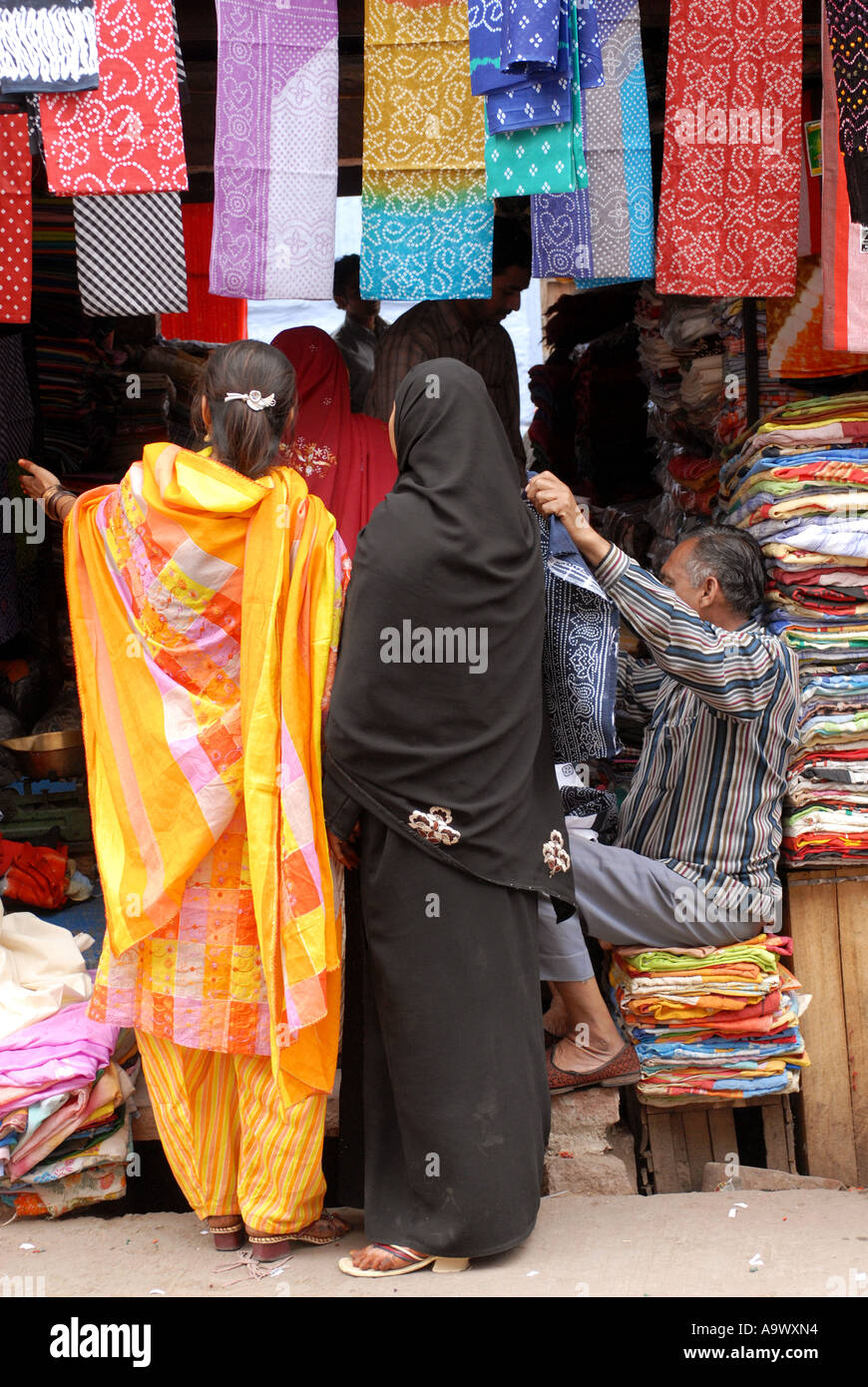 Women in market in Jodhpur the blue city Rajasthan India Stock Photo ...