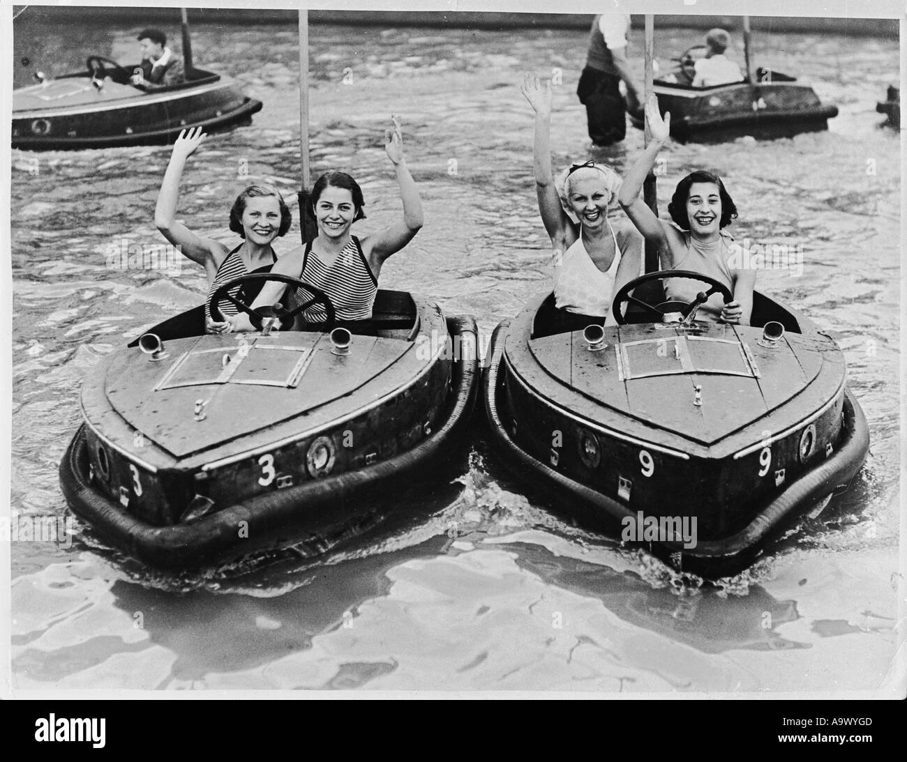 Fairs Electric Boats Stock Photo