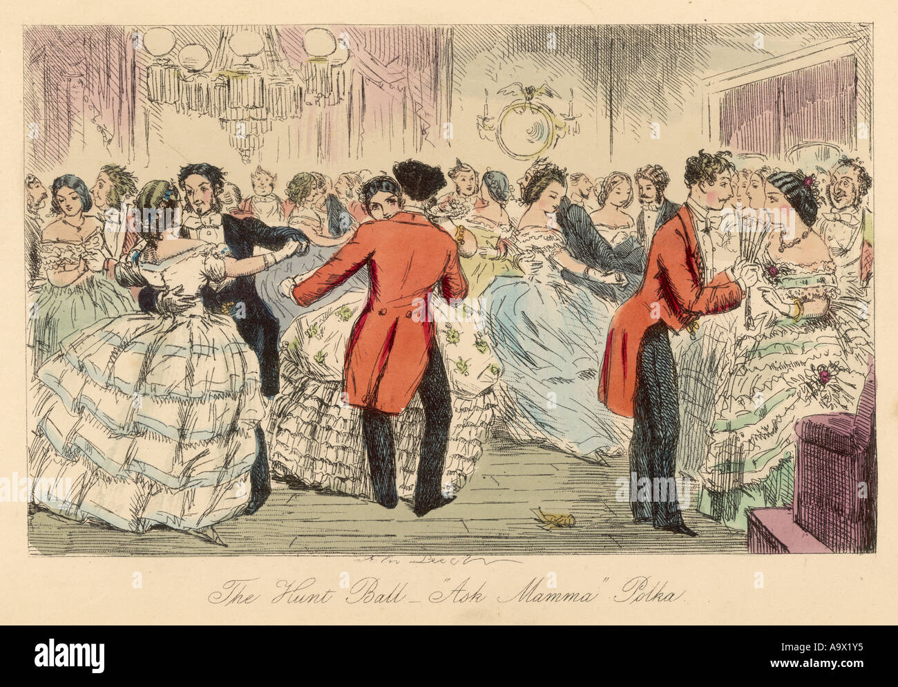 Polka At A Hunt Ball Stock Photo Alamy