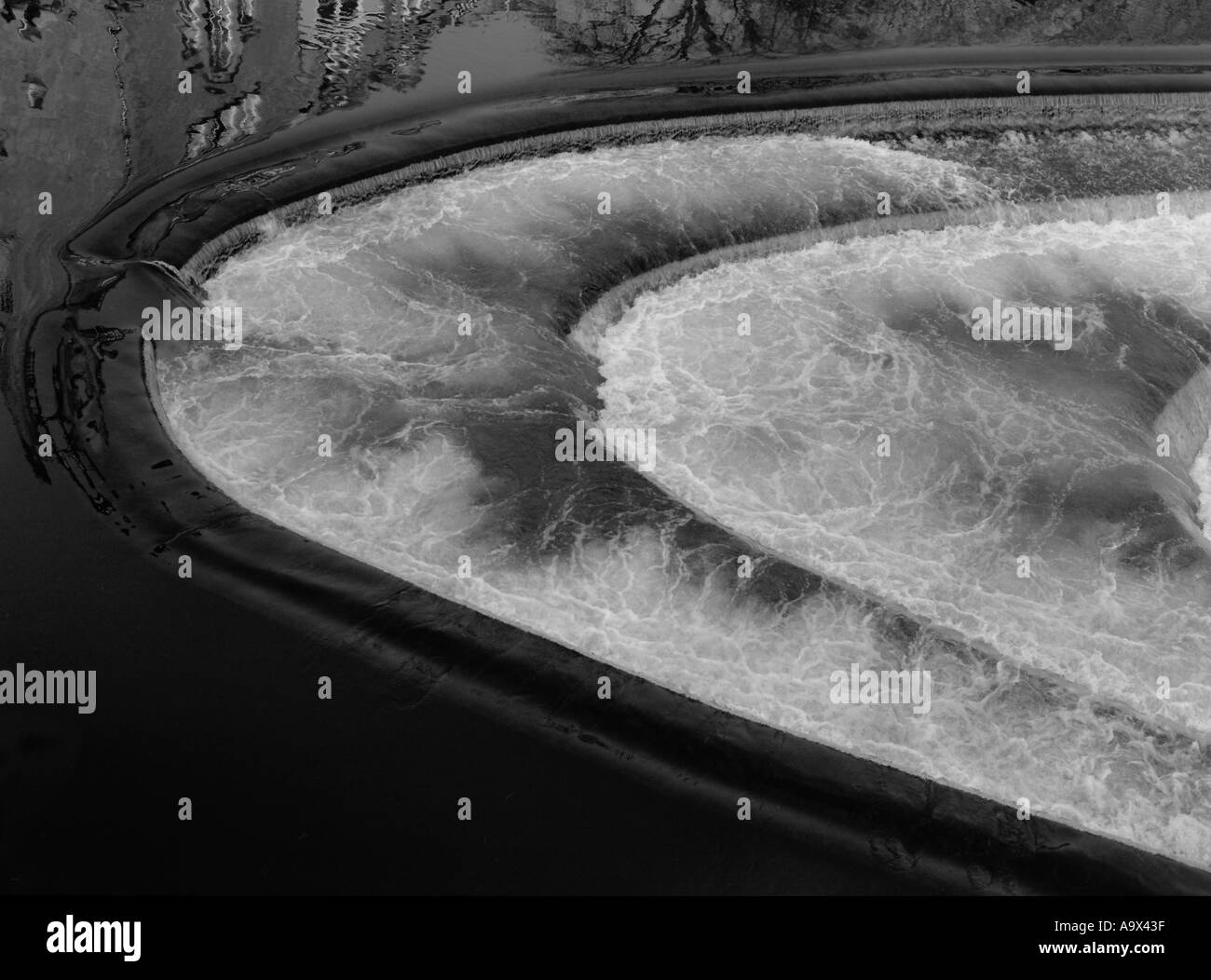 The Weir Bath Somerset England in Black and Whte Stock Photo