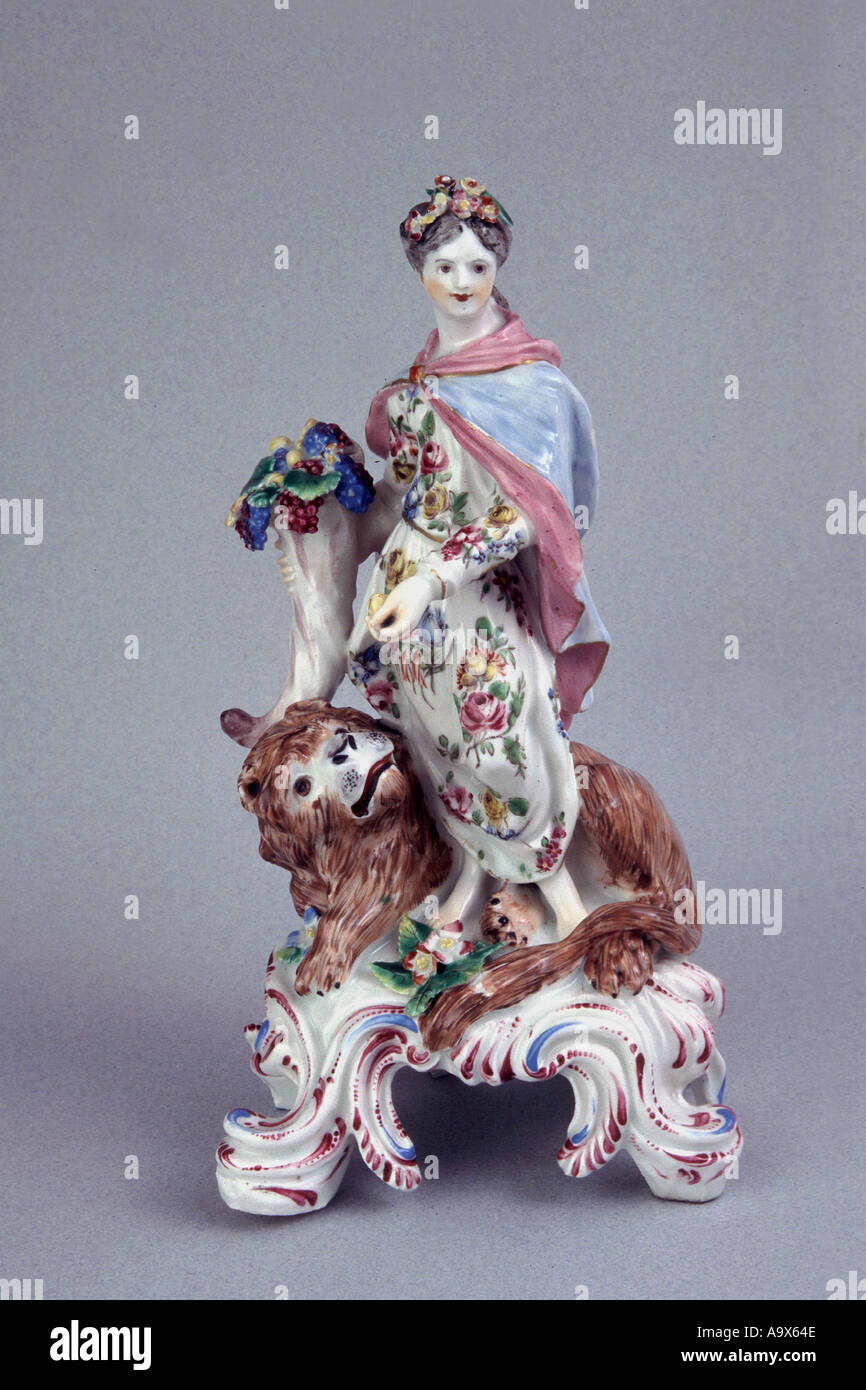 Bow Porcelain A figure of earth Circa 1760 Stock Photo Alamy