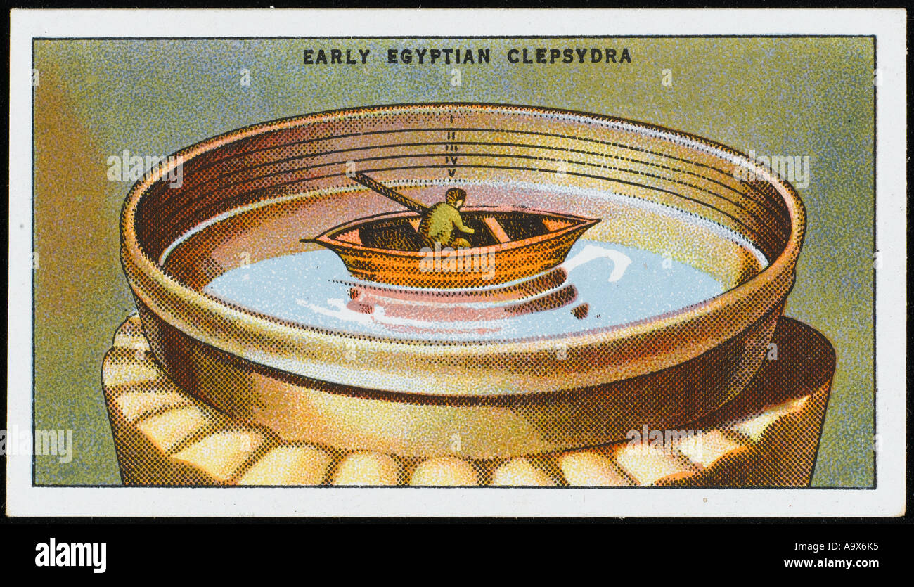 An egyptian variant the clepsydra uses boat hires stock photography