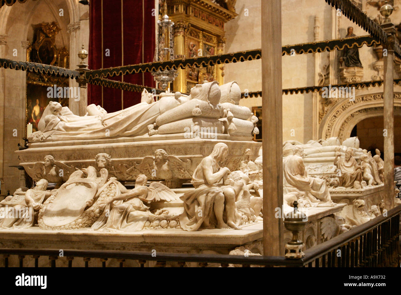 Granada Andalusia Spain sepulchre of the Catholic Monarchs in the Royal Chapel Stock Photo