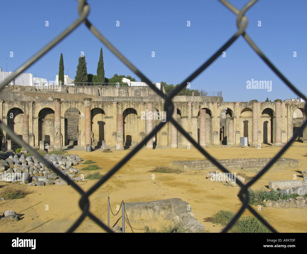 Santiponce Seville Province Spain Ruins of Italica the Theatre Stock Photo