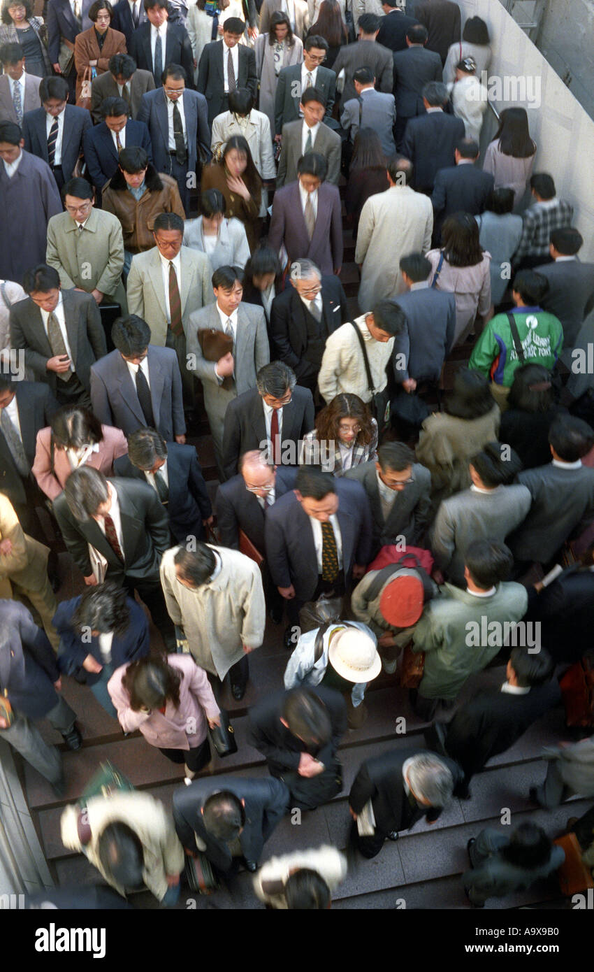 People commuting in Tokyo Japan Stock Photo