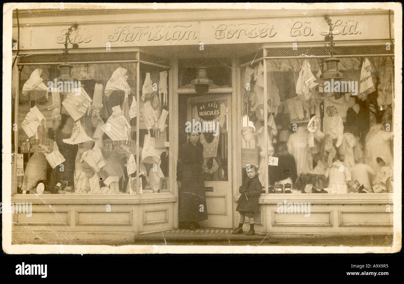 Parisian Corset Co. Shop Stock Photo