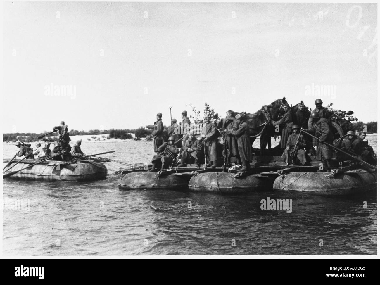 Troops Over Volga Stock Photo