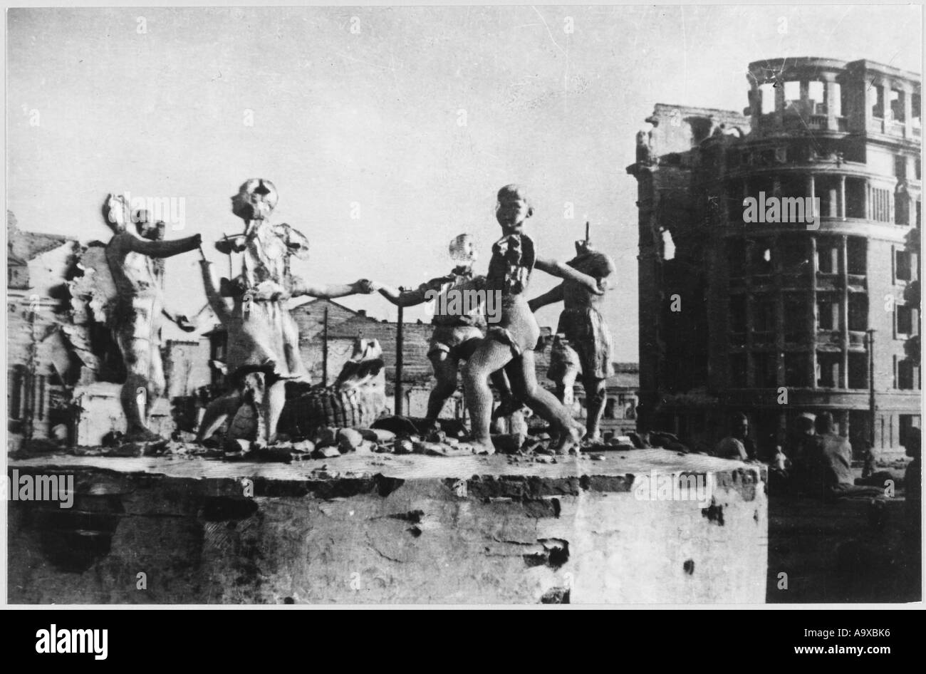 Ruined Stalingrad Stock Photo