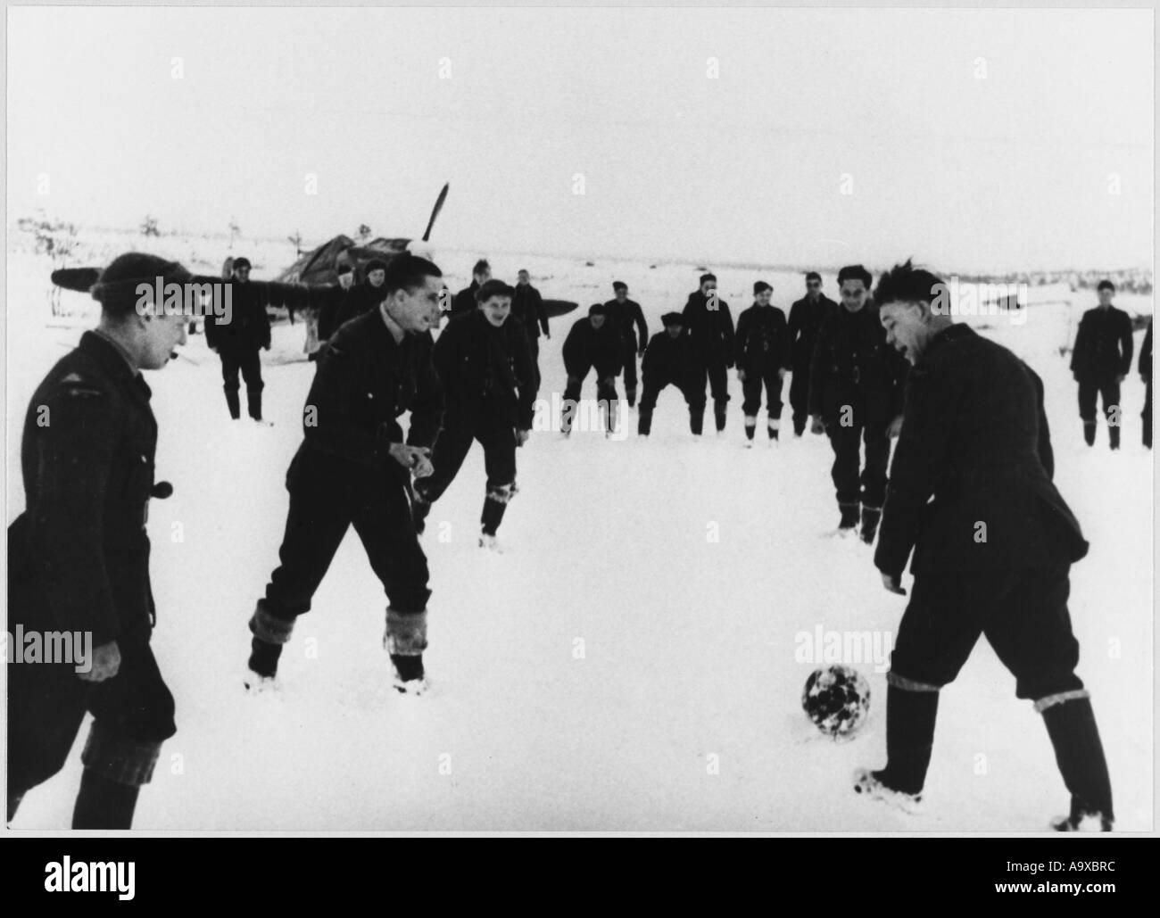 Anglo Soviet Soccer Stock Photo
