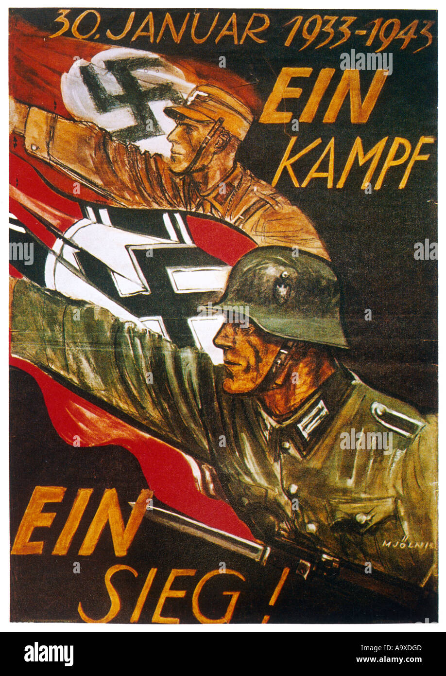 Nazi Poster 1 Struggle Stock Photo