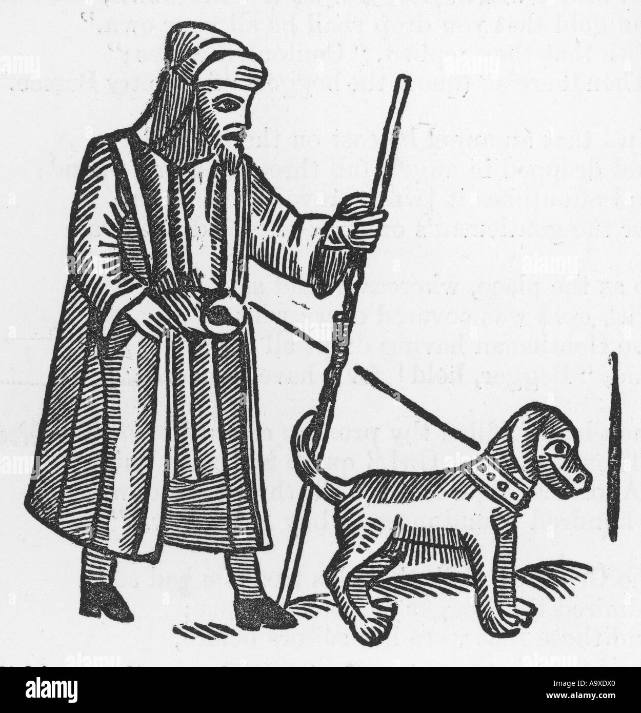 Blind Beggar And Dog Stock Photo Alamy