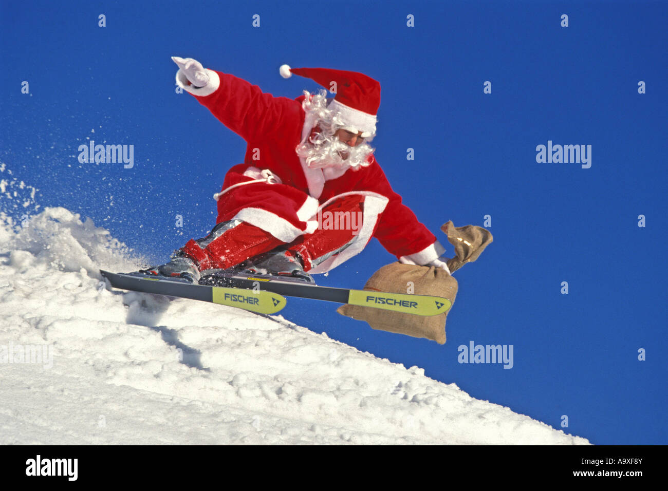 Santa On Skis High Resolution Stock Photography and Images - Alamy