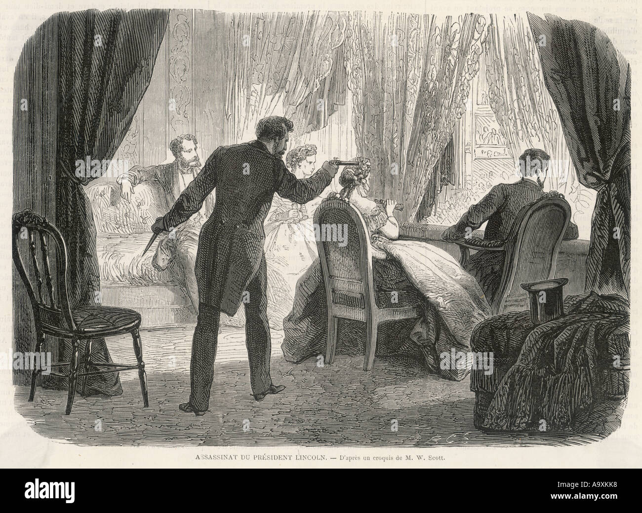 John wilkes booth shooting lincoln hi-res stock photography and images ...