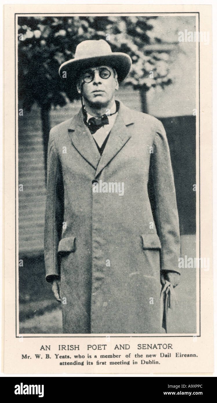 Yeats Graphic 1923 Stock Photo