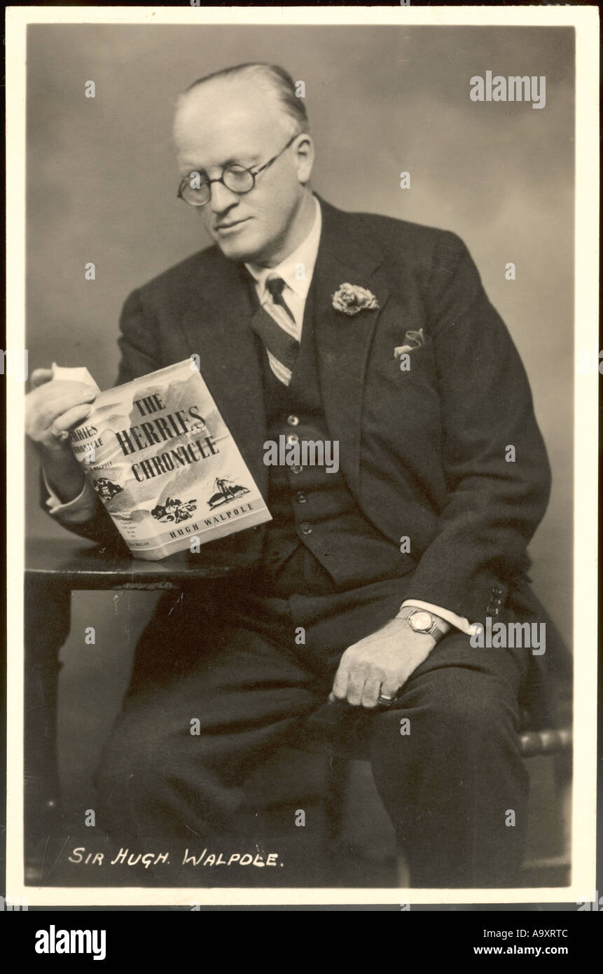 Hugh Walpole Postcard Stock Photo Alamy