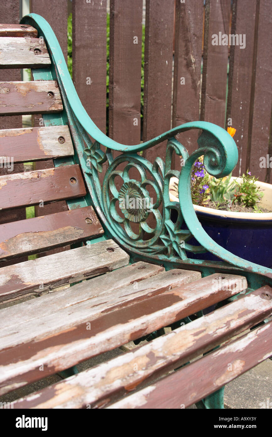 Garden Bench Stock Photo