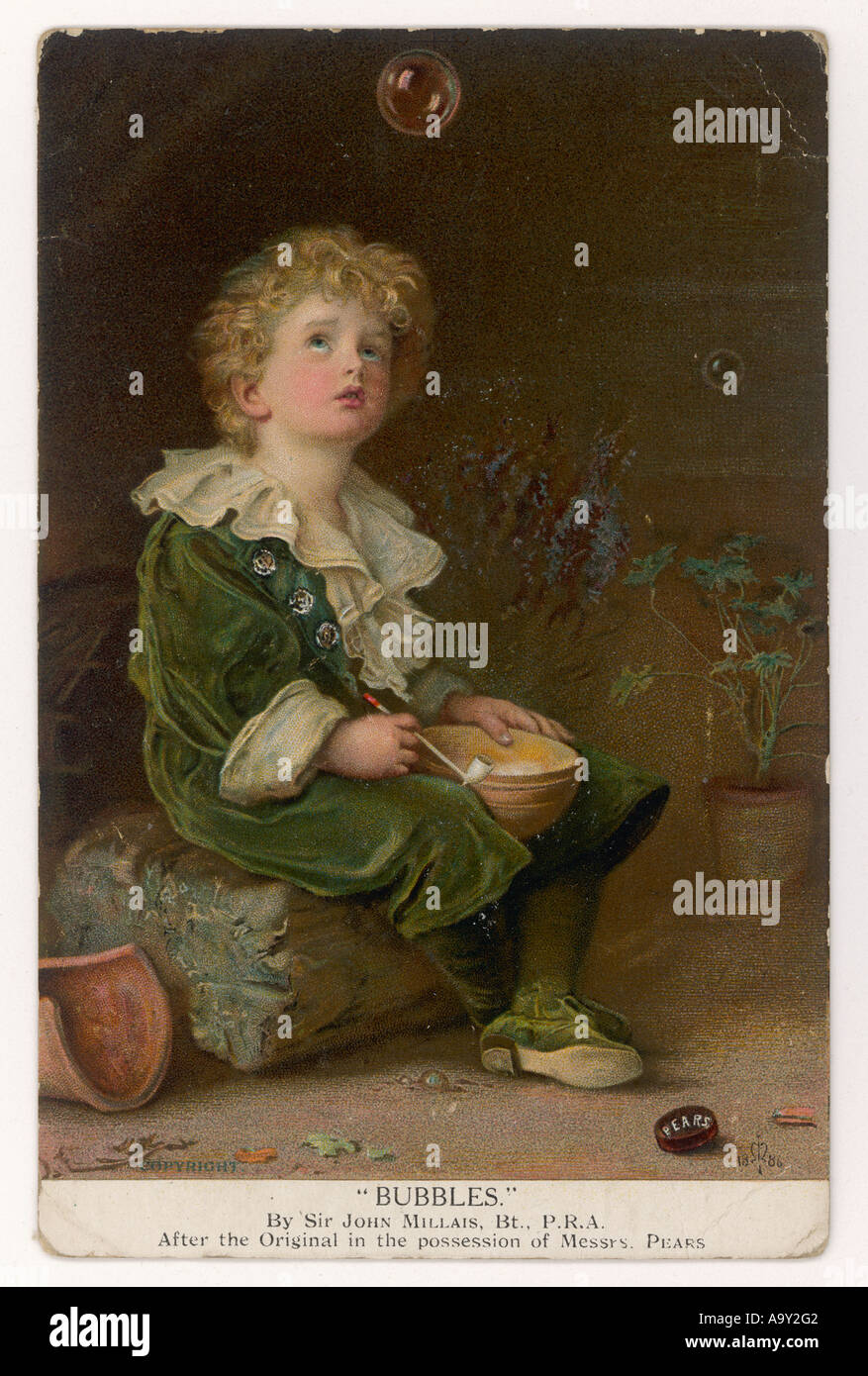 Advert Bubbles Millais Stock Photo