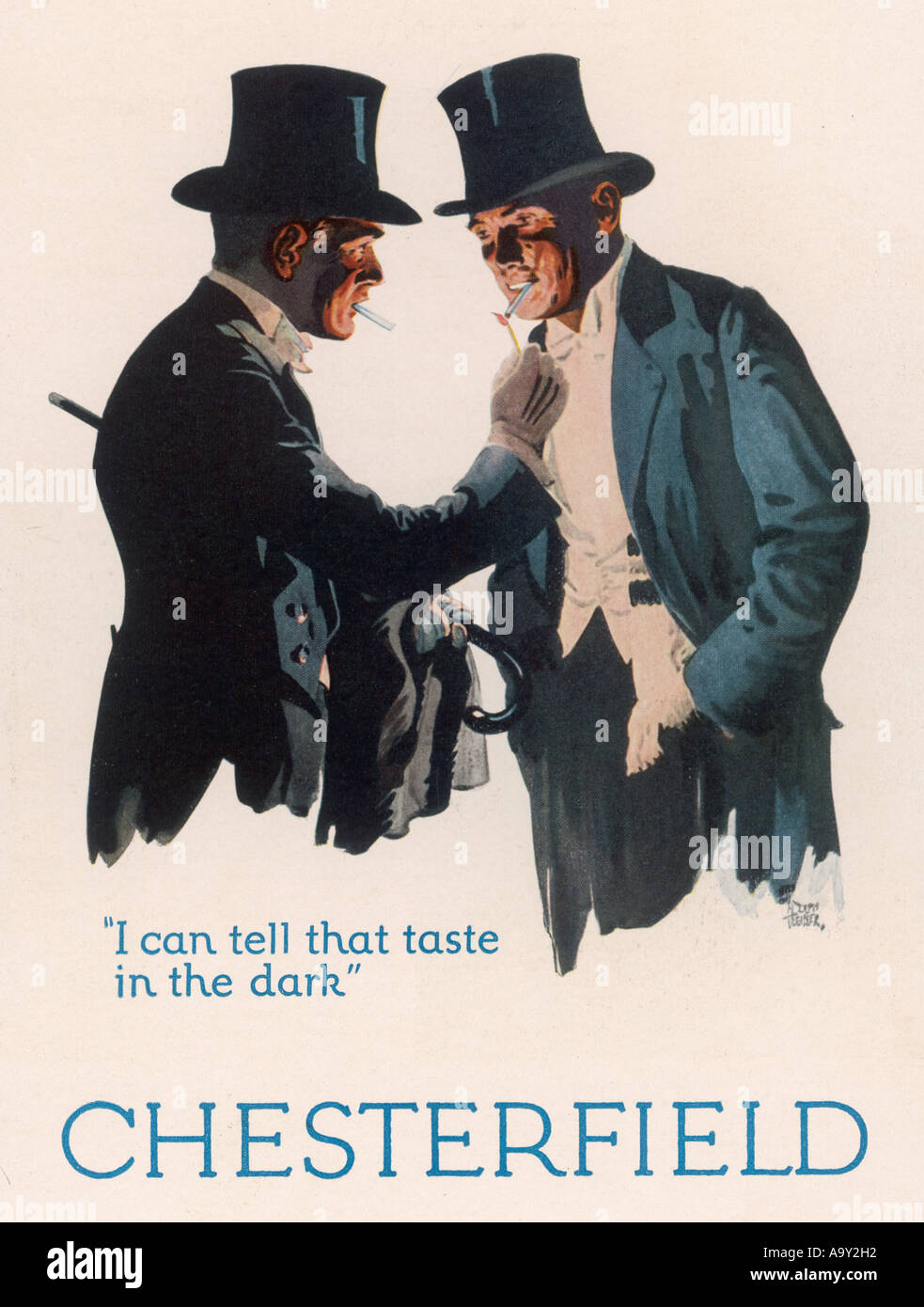 Advert Chesterfield Cigs Stock Photo