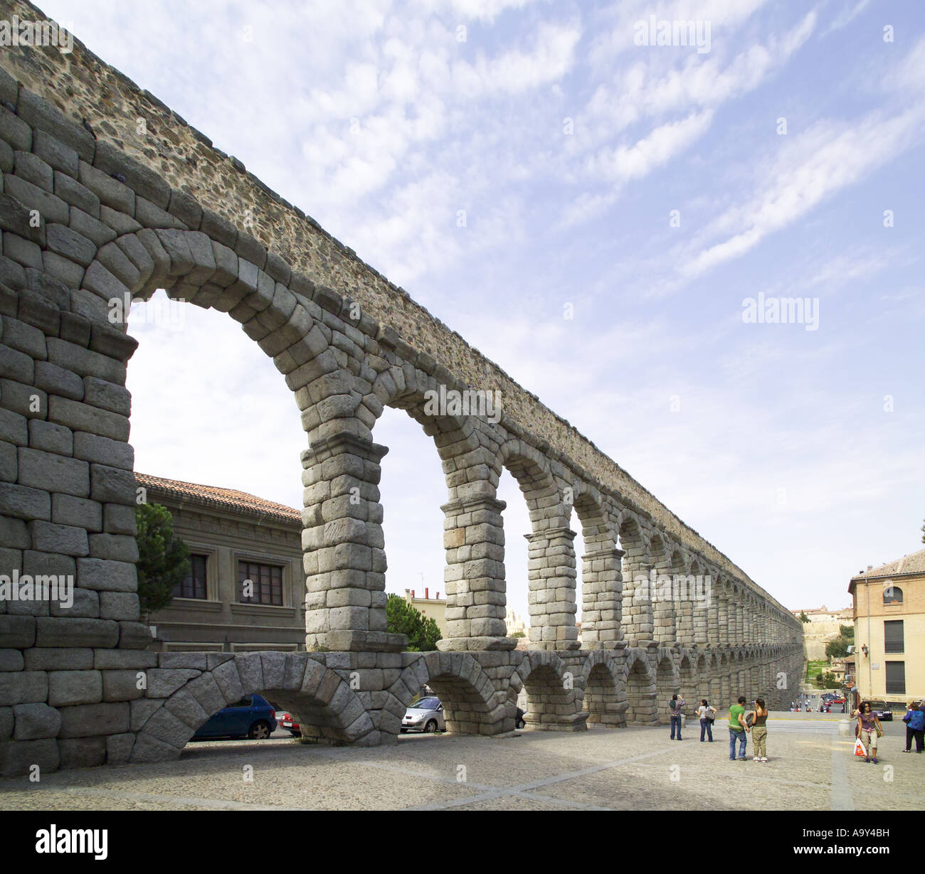 Old Roman aqueduct in Segovia Stock Photo - Alamy