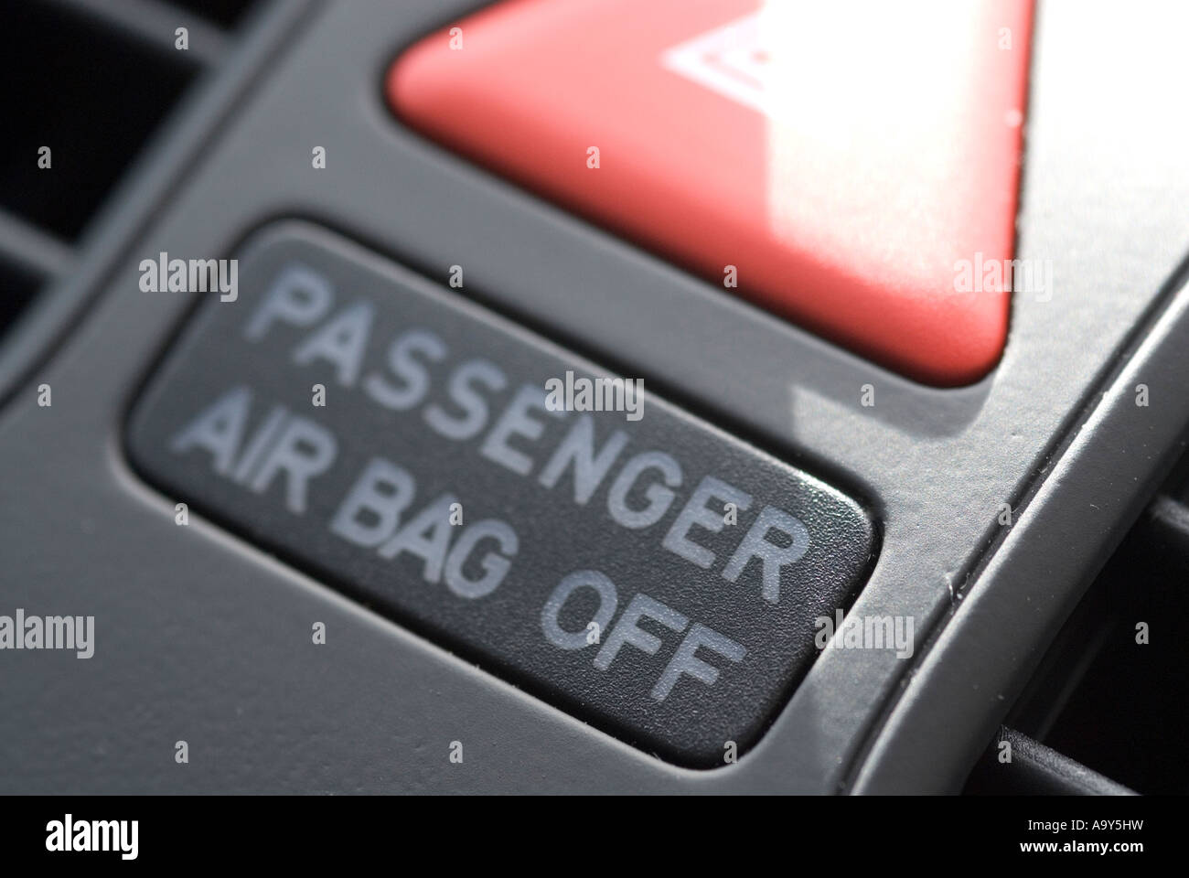 Airbag Safety warning sign Stock Photo Alamy