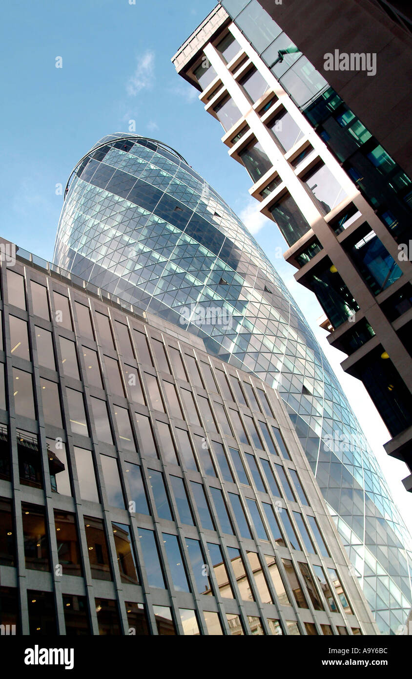 Gherkin Swiss re insurance building in the city of London Stock Photo ...