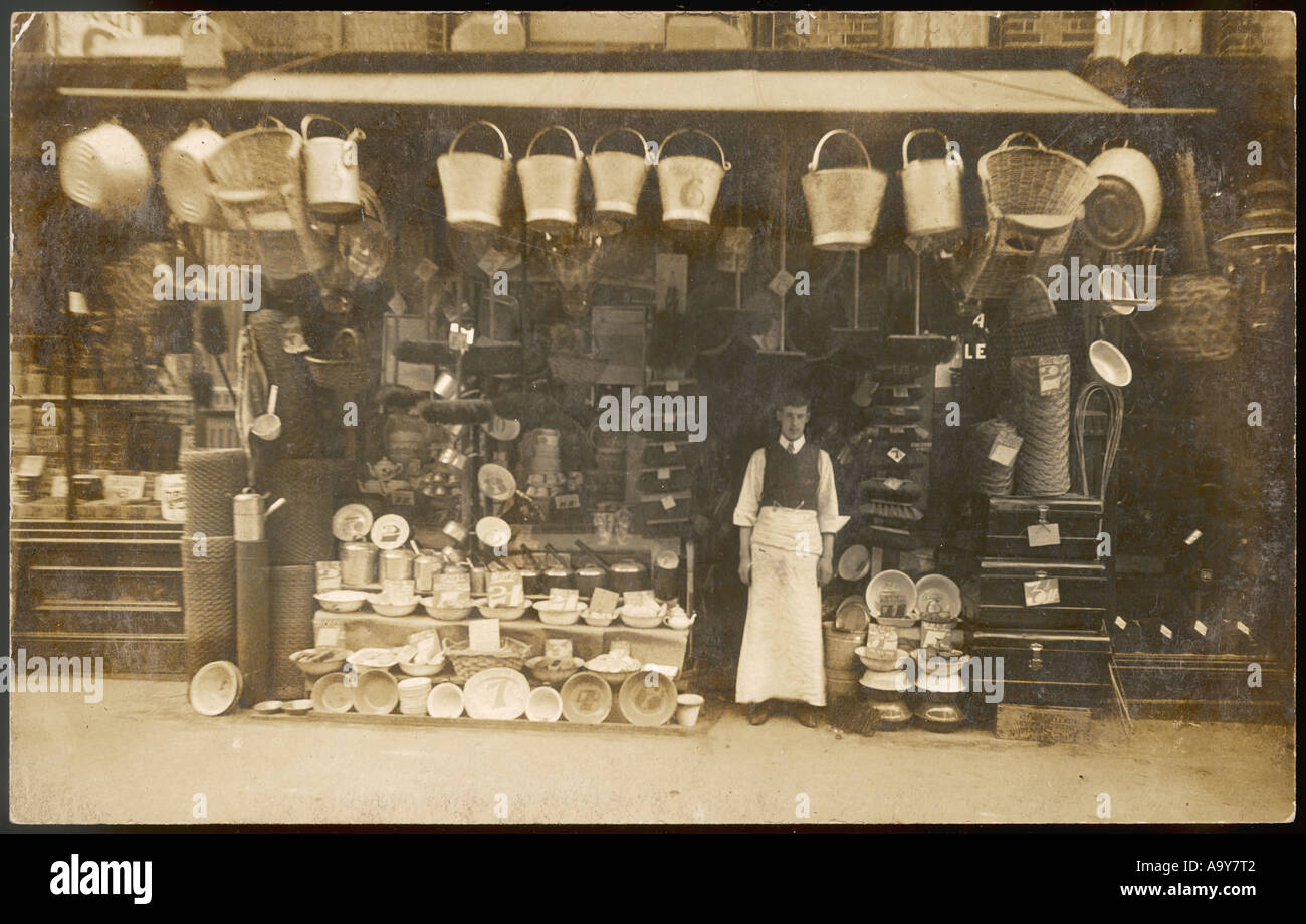 Ironmongers Shop C.1900 Stock Photo