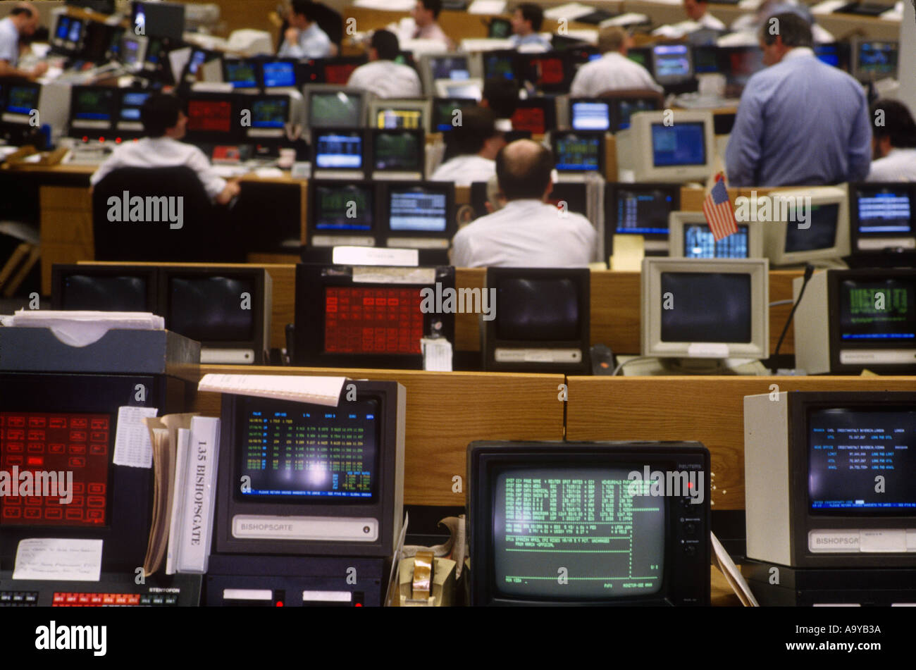 Dealing Room Natwest Bank London SB Stock Photo Alamy