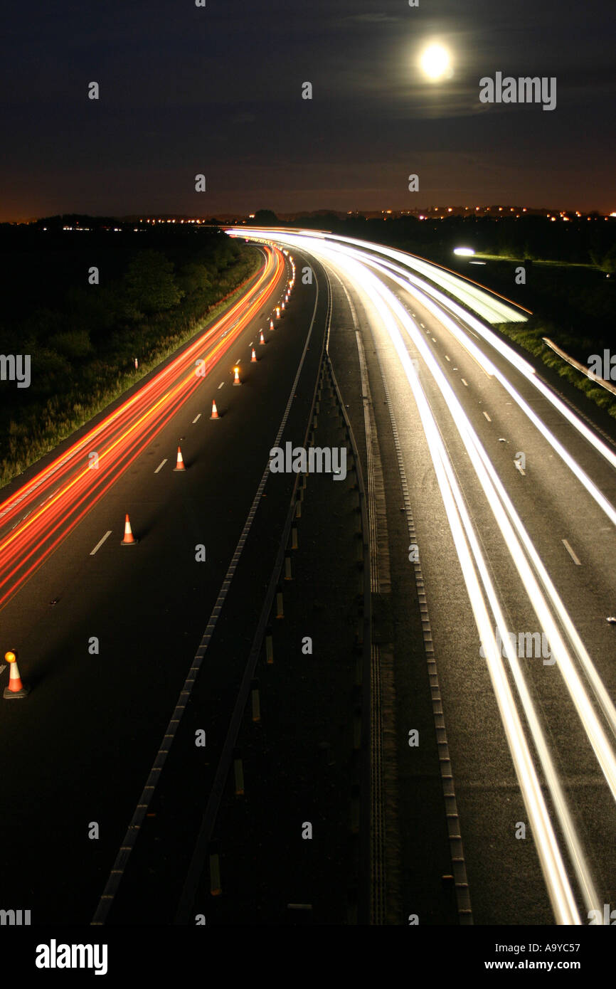 A view over the A1 Motorway near Newark on Trent United Kingdom Stock ...