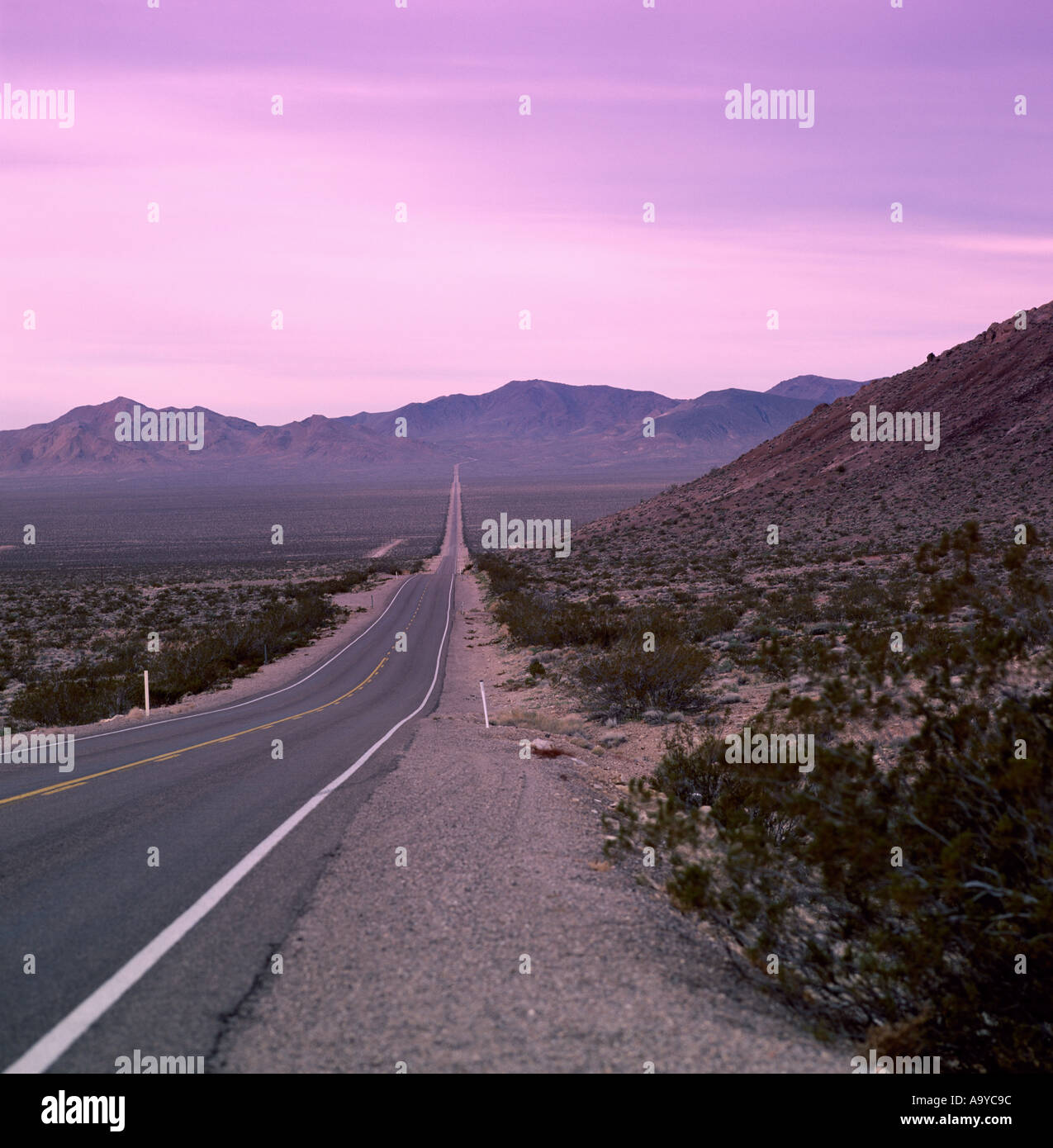 Escapism and American Landscapes. Landscape of Death Valley in California in the United States of America. Adventure Travel USA Stock Photo