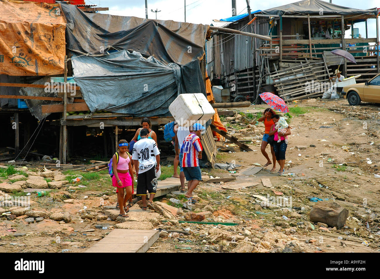 Slum area, Manaus, Brazil Stock Photo