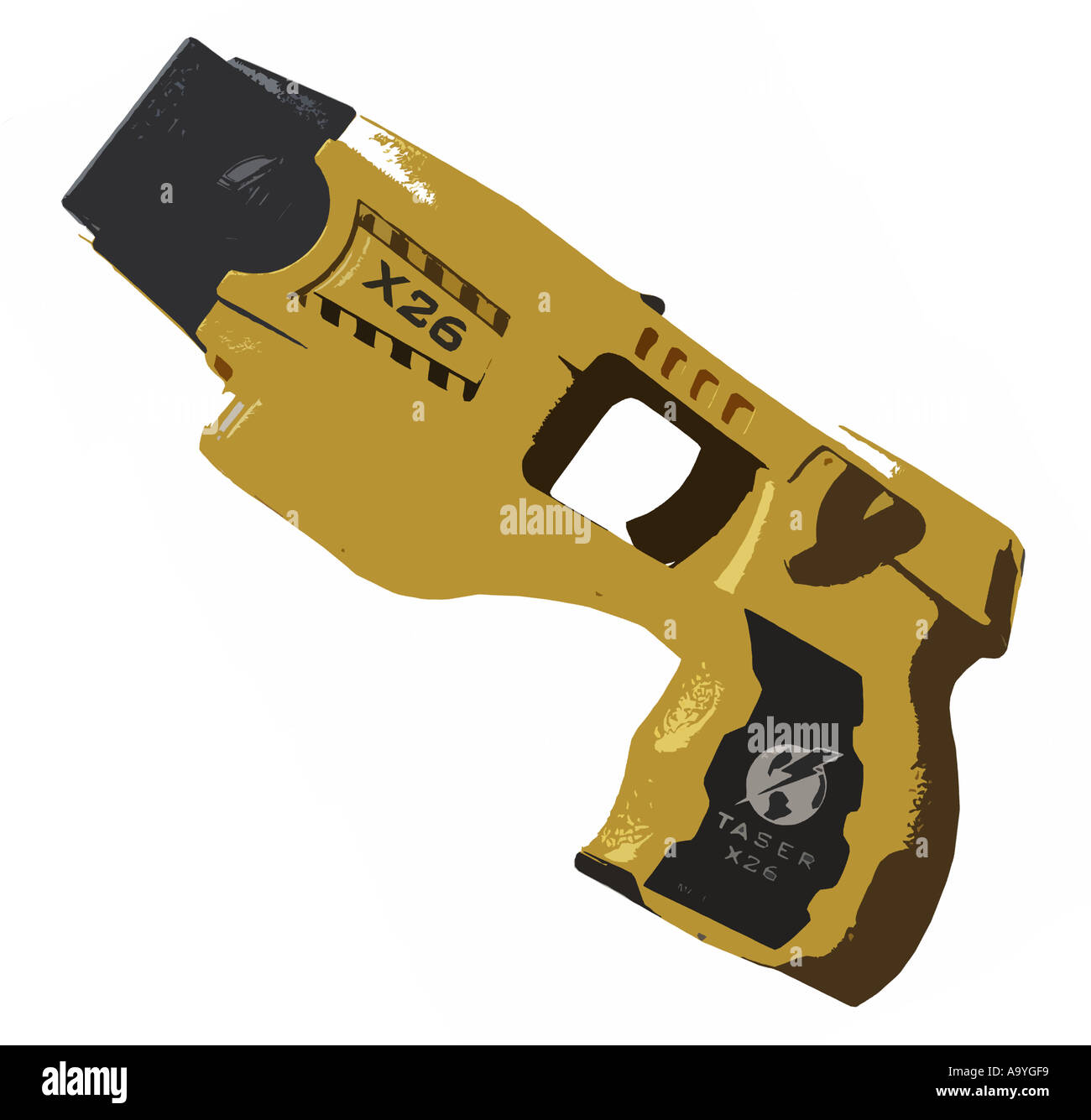 illustration of a taser stun gun Stock Photo
