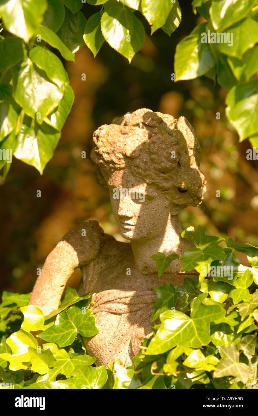 Pound Hill House and Gardens in West Kington Wiltshire UK A classical statue May 2005 Stock